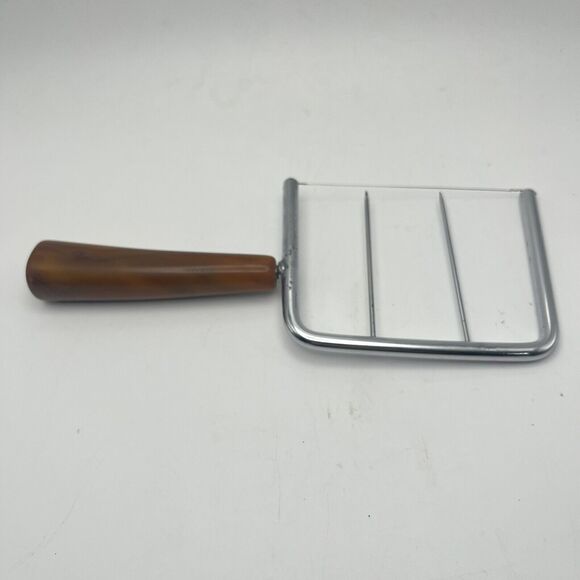 Vintage Wire Cheese Slicer Stainless Steel Bakelite Handle Charcuterie Board EUC - Picture 2 of 16